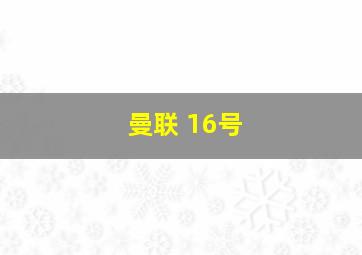 曼联 16号